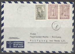 Greece. Stamps Sc. 509+514 On “By Air Mail” Letter, Sent From Athens On 23.10.1948 To Germany - Cartas & Documentos
