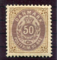 DENMARK 1903 Numeral In Oval 50 Øre Perforated 12¾, New Crown Watermark LHM / *.  Michel 30 I Z B - Ongebruikt