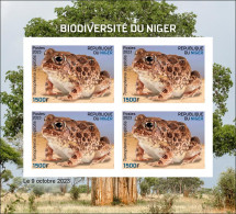 NIGER 2023 - IMPERF M/S 4V - FROGS FROG TOAD TOADS GRENOUILLES GRENOUILLE AMPHIBIANS AMPHIBIENS - MNH - Grenouilles