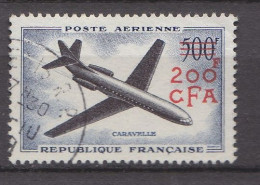 FRANCE  REUNION CFA Y & T PA 56 CARAVELLE 1957 OBLITERE - Posta Aerea