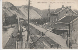 Poulseur ,( Comblain-au-Pont ), La Gare Vers Le Réseau Et Le Vicinal ,( Circulé Vers Allemagne 12-10-1914 ) - Comblain-au-Pont