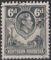 1938 Nordrhodesien ° Mi:GB-NR 38, Sn:GB-NR 38, Yt:GB-NR 31, King George VI (1895-1952) And Animals - Noord-Rhodesië (...-1963)