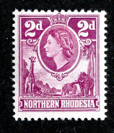 855 BCXX 1953 Northern Rhodesia Scott #64 MLH* (offers Welcome) - Rodesia Del Norte (...-1963)