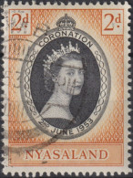1953 Nyassaland  (1964-1980) ° Mi:GB-NY 98, Sn:GB-NY 96, Yt:GB-NY 105, Queen Elizabeth II (1926-2022) - Nyasaland (1907-1953)