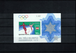 Hungary 1975 Olympic Games Innsbruck Imperforated Block Postfrisch / MNH - Invierno 1976: Innsbruck