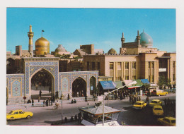 IRAN Mashad-Mashhad Big Mosque View, Street With Old Car, Cars, Automobile, Vintage Photo Postcard RPPc (67342) - Iran