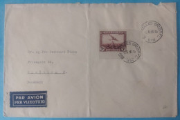 Belgium Belgique COB PA4 Seul Sur Lettre Pour Le Danemark 1936 - Briefe U. Dokumente