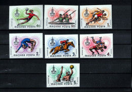 Hungary 1980 Olympic Games Moscow Imperforated Set Postfrisch / MNH - Summer 1980: Moscow