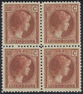 Luxembourg - Luxemburg - Timbres  -   Bloc à 4    50 C.    Charlotte        MNH** - Blocks & Kleinbögen