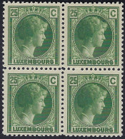 Luxembourg - Luxemburg - Timbres  -   Bloc à 4    25 C.    Charlotte        MNH** - Blokken & Velletjes