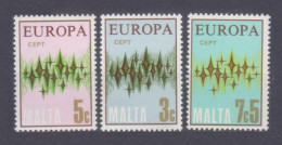 1972 Malta 451-453 Europa Cept - 1972
