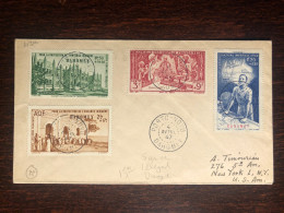 DAHOMEY AFRIQUE OCCIDENTALE TRAVELLED COVER LETTER TO USA 1947 YEAR HOSPITAL  MEDICINE HEALTH MEDICINE STAMPS - Cartas & Documentos