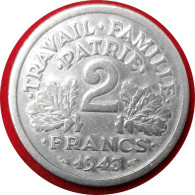 Monnaie France - 1943 - 2 Francs Francisque - 2 Francs