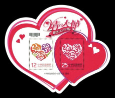 Taiwan 2013 Mih. 3774/75 (Bl.177) Valentine's Day MNH ** - Ungebraucht