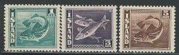 ICELAND 1939 SCOTT 217a, 281a,219c MINT CAT VALUE US $6.60 - Neufs