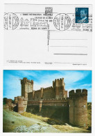 CHESS Spain 1980, Medina Del Campo - Chess Roller Cancel On Postcard Of Medina - Echecs