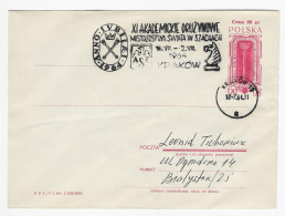 CHESS Poland 1964, Krakow - FIRST DAY Chess Cancel On Stationery - Ajedrez