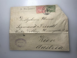 X/ 8.. Griechenland  UMSCHLAG 5+20  L  1885 NACH DÖBLING - Cartas & Documentos