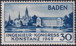 F-EX47185 GERMANY BADEN 1949 MLH CONGRESS OF CONSTANCE INGENIERS.  - Neufs