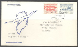 Greenland. Stamps Sc.79, 81 On Letter, Sent To Denmark On 01.04.1981.   Paquebot M/S “Disko”.   Polar Ship Postmark - Covers & Documents
