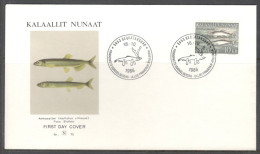 Greenland. FDC Sc. 139.   Mallotus Villosus  FDC Cancellation On FDC Cover - FDC