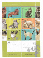 ARGENTINA 2005 FELINES CATS MINIATURE SHEET OF 6 STAMPS + LABELS MINT NH - Nuevos