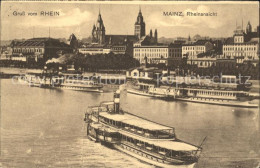 41743736 Mainz Rhein Rheinansicht Mit Stadthalle Und Dom Dampfer Mainz - Mainz