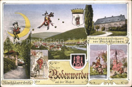 41724791 Bodenwerder Panorama Geburtshaus Baron Muenchhausen Muenchhaeuser Grott - Bodenwerder
