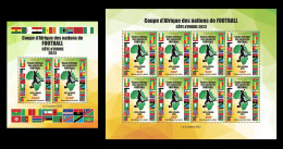 NIGER 2023 - PACK OF 2 M/S - FOOTBALL AFRICA CUP OF NATIONS COUPE D'AFRIQUE COTE D'IVOIRE - FLAGS ALGERIA ALGERIE - MNH - Africa Cup Of Nations