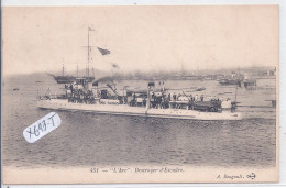 MARINE MILITAIRE FRANCAISE- L ARC- DESTROYER D ESCADRE - Oorlog