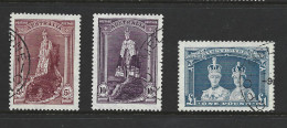 Australia 1948 - 1949 KGVI Robes Definitives Thin Rough Paper Set Of 3 FU , Neat Selected Cancels - Usados