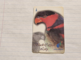 SINGAPORE-(104SIGF-0/a)-Black Capped Lory-(128)-(104SIGF-145103)($5)(1/1/1997)-used Card+1card Prepiad Free - Singapore