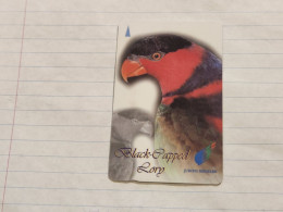 SINGAPORE-(104SIGF-0/c)-Black Capped Lory-(131)-(104SIGF-029494)($5)(1/1/1997)-used Card+1card Prepiad Free - Singapore
