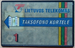 Lithuania 1 Lt. - Taksofono Kortele ( Black Frame - Silver Chip ) - Litouwen