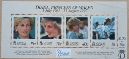 Cayman Islands Mini Sheet - Diana , Princess Of Wales - Cayman Islands