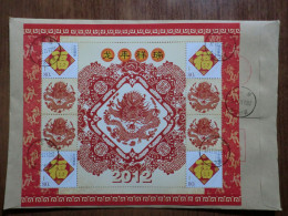 China.Souvenir Sheet On Registered Envelope - Lettres & Documents