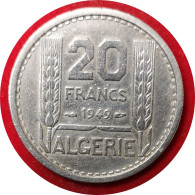 Monnaie Algérie - 1949 - 20 Francs Turin - Argelia