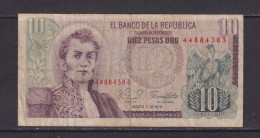COLOMBIA - 1975 10 Pesos Circulated Banknote - Colombie