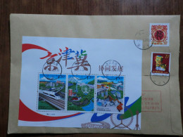 China.Souvenir Sheet  + Full Set On Registered Envelope - Covers & Documents