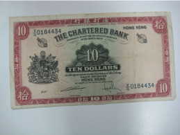 Hong Kong Standard Charter Bank ND  $10 Used # Red Key - Hong Kong