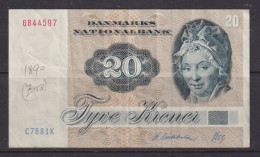 DENMARK - 1972 20 Kroner Circulated Banknote - Denemarken