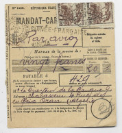 AOF 1FR50 REPLIES SUR MANDAT CARTE AVION  KINDIA  1942 POUR ALGERIE - Cartas & Documentos