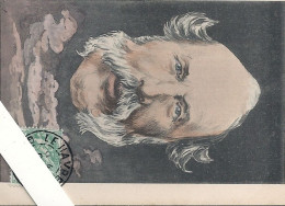 Illustrateur Kauffmann, Caricature, Masques Souverains, Le Grand Père Des Couronnés, Edition L'H Paris, Colorisée - Kauffmann, Paul