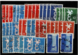 TEMATICA ,EUROPA-CEPT ,1958 ,usati ,41 Pezzi ,serie Complete E Spezzature ,con Ripetizioni ,qualita Ottima - 1958