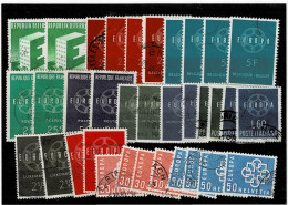 TEMATICA ,EUROPA-CEPT ,1959 ,usati ,34 Pezzi ,serie Complete E Spezzature ,con Ripetizioni ,qualita Ottima - 1959