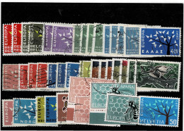 TEMATICA ,EUROPA-CEPT ,1962 ,usati ,40 Pezzi ,serie Complete E Spezzature ,con Ripetizioni ,qualita Ottima - 1962