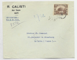 HAITI 50C SOLO LETTRE COVER  REC AUX CAYES 1939 TO FRANCE VIA NEW YORK - Haïti