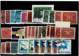 TEMATICA ,EUROPA-CEPT ,1963 ,usati ,32 Pezzi ,serie Complete E Spezzature Con Ripetizioni ,qualita Ottima - 1963