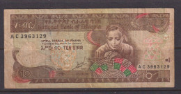 ETHIOPIA - 1989 10 Birr Circulated Banknote As Scans - Ethiopië