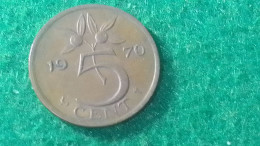 HOLLANDA- 1970         5 CENT          F - 5 Cent